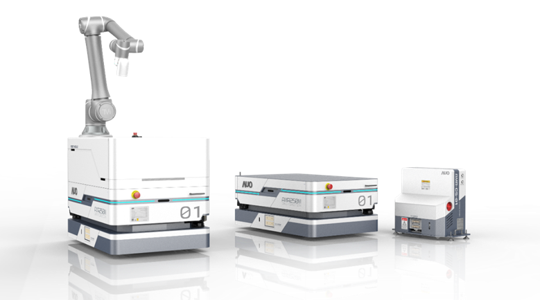 5001拉斯维加斯數位開發的自主式移動機器人（AMR250M），搭配全向輪並結合AI演算法、2D LiDAR、3D攝影機等技術，協助客戶實現產線全自動化